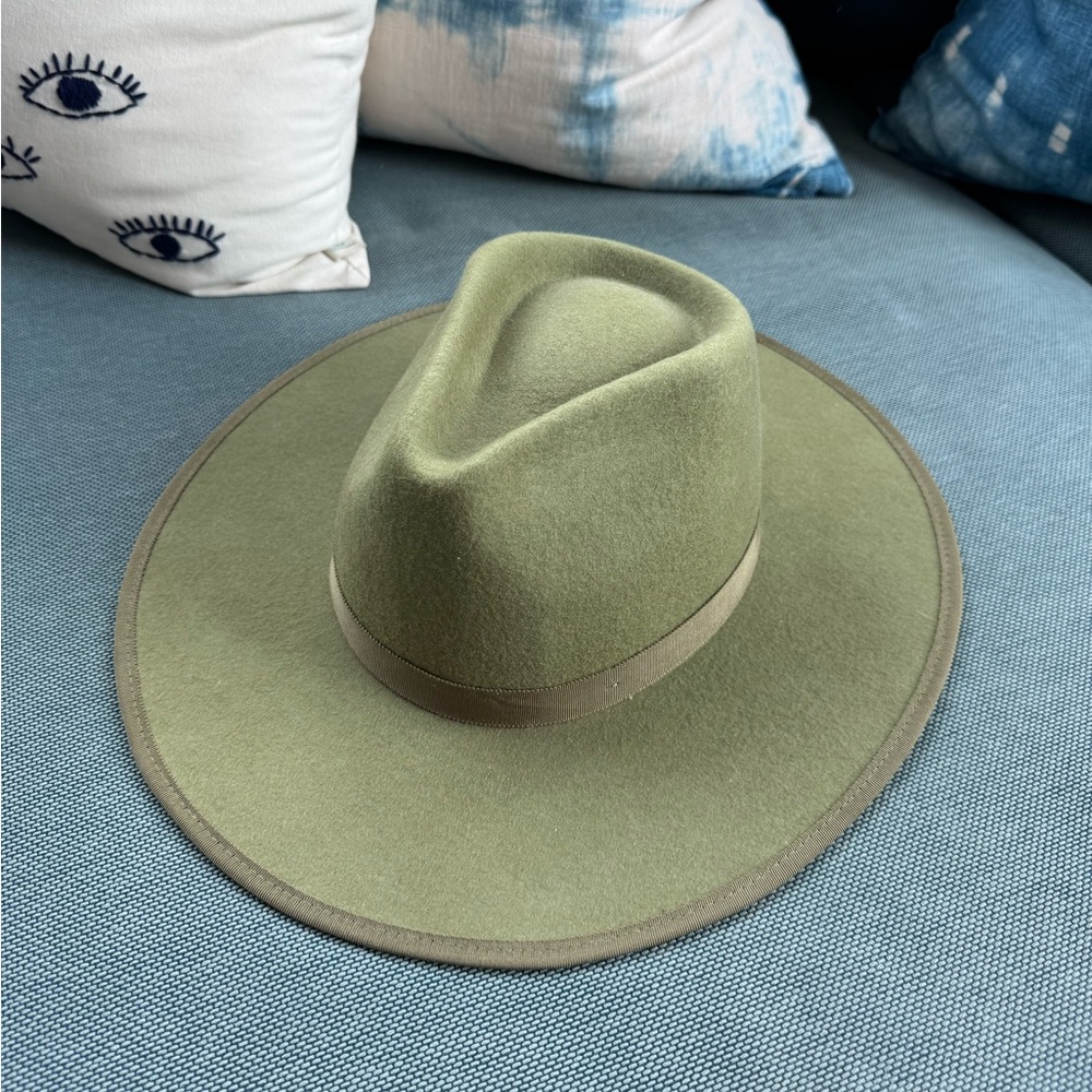Wyeth Wool Hat in Olive Green